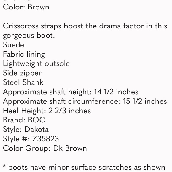 Bøc Dakota brown distressed strap suede tall riding boot Sz 8 - Picture 11 of 12